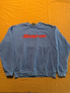 Snap-on Classic Crewneck Sweatshirt in Blue with Red Logo